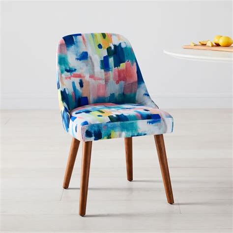 Get 5% in rewards with club o! Mid-Century Upholstered Dining Chair - Wooden Legs | West Elm