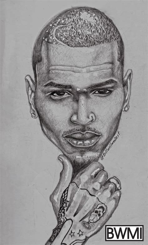 Chris Brown Drawing Easy Sketch Coloring Page