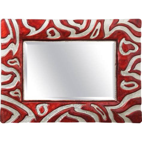 Italian Modern Red And Clear Glass Mirror Murano For Sale At 1stdibs