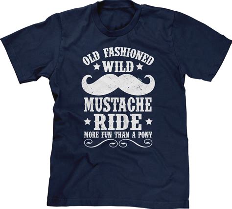 Old Fashion Wild Mustache Ride Mens Short Sleeve T Shirt Etsy