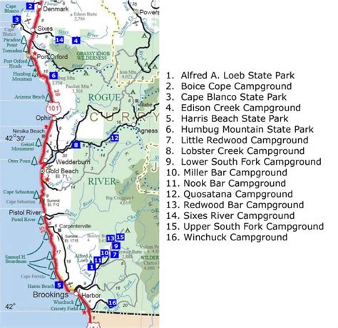 Oregon Northern California Coast Map Map Of Usa District Map Of