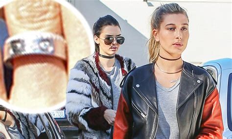 hailey baldwin and kendall jenner wear matching chokers and sunglasses daily mail online