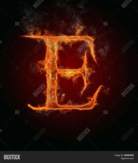 Fire Flaming Letter E Image And Photo Free Trial Bigstock