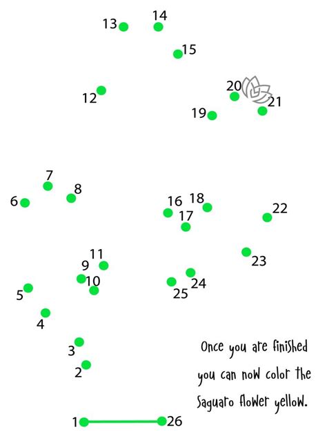 Some tips for printing these coloring pages: Cactus Connect the Dots Coloring Page | Connect the dots ...