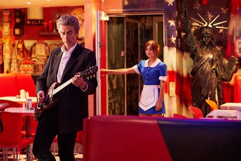 The Doctor And Clara In The American Diner Shell Of Claras Tardis
