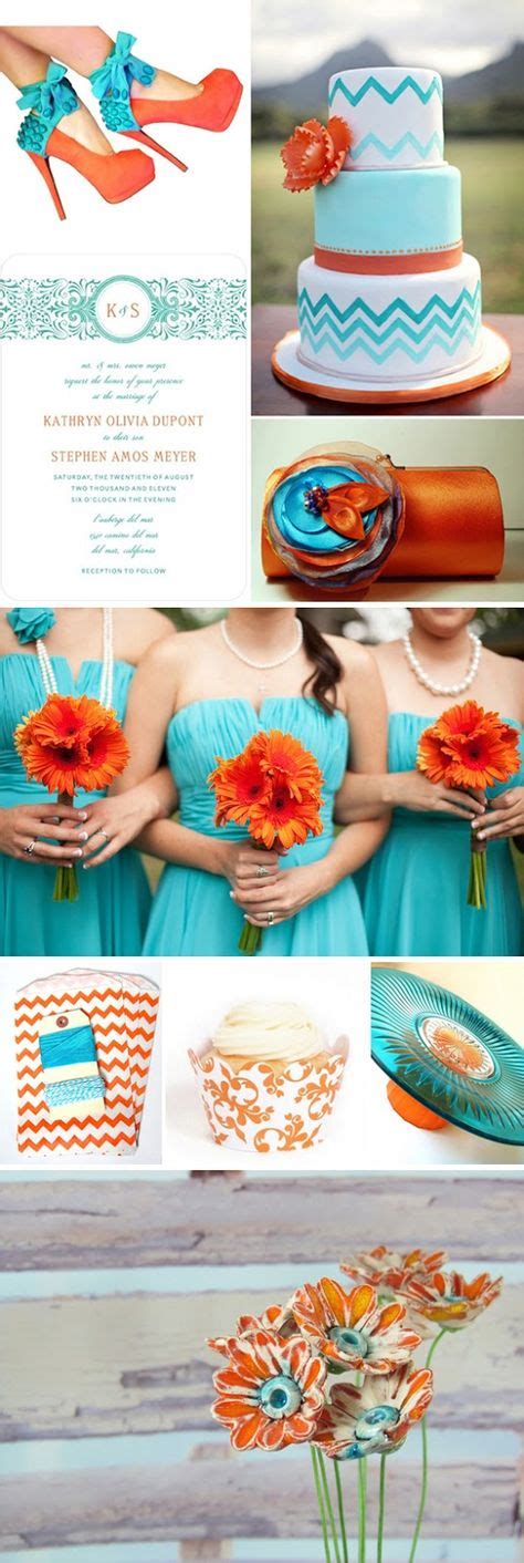 100 Turquoise And Orange Weddings Ideas Orange And Turquoise Orange