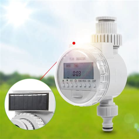 1pc Lcd Digital Watering Timer Solar Power Garden Irrigation Controller
