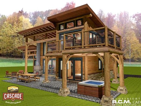 Smaller floor plans under 1500 square feet are cozy and can help with family bonding. Log Home Floor Plans 500 - 1500 sq ft - Cascade ...