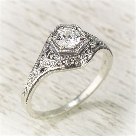 Vintage Filigree Rings Antique Wedding Rings Diamond Engagement