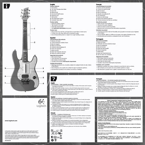 Logitech Far East Cx Cordless Guitar Transceiver User Manual