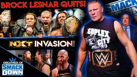 Brock Lesnar Quits Nxt Invades Smackdown Wwe Smackdown November 1