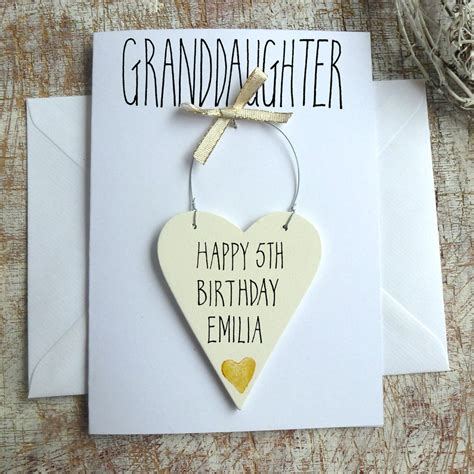 Granddaughter Personalised Birthday Card By Country Heart