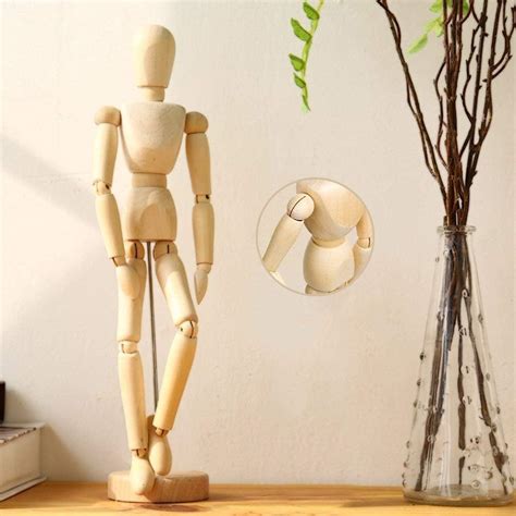 Glimpse Wooden Human Art Posable Drawing Flexible Joints Mannequin