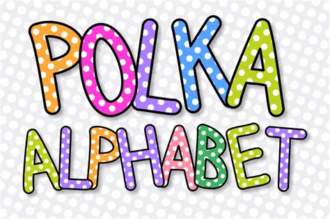 Retro Polka Dot Alphabet Clipart Lettering By Prawny Thehungryjpeg