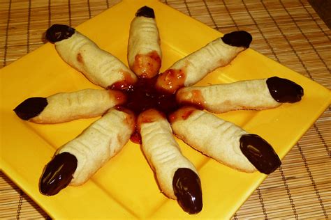 Shortbread Bloody Witch Finger Cookies Easy Cooking With Sandy