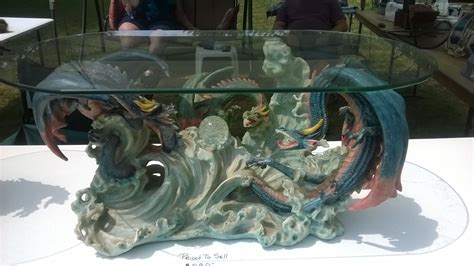This little steampunk dragon coffee table isn't for sale anymore, it found it's forever home apparently. Very unique and collectable, dragon table, coffee table ...