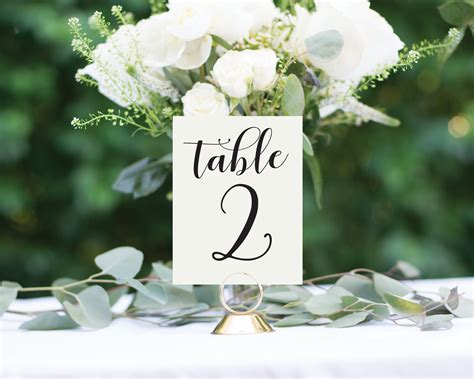 Elegant Wedding Table Numbers Handmade Rustic Chic Your Etsy