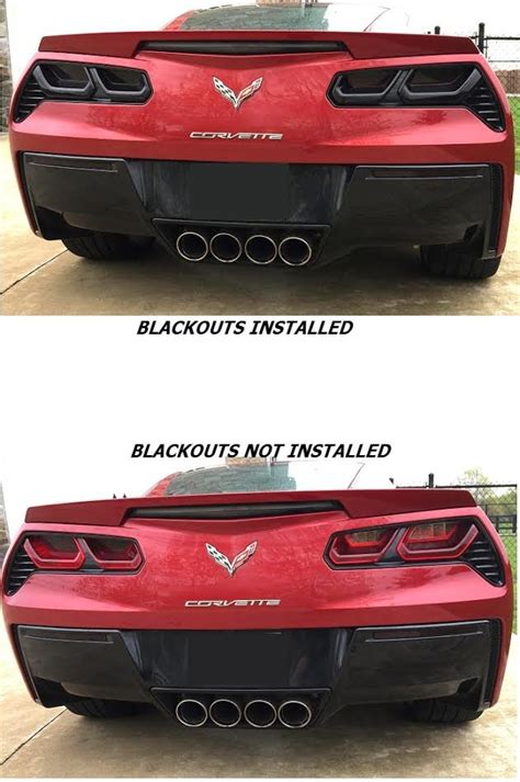 C7 Corvette Molded Acrylic Tail Light Blackouts Lens Package Rpi Designs