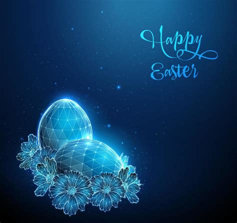 abstract blue easter eggs happy easter card 5430080 vector art at vecteezy