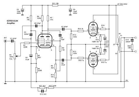 El84 Valve Amplifiers Valve Amplifier Electronic Schematics Audio