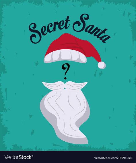Secret Santa Cartoon Royalty Free Vector Image