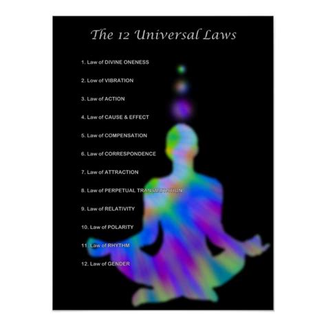 the 12 universal laws poster zazzle