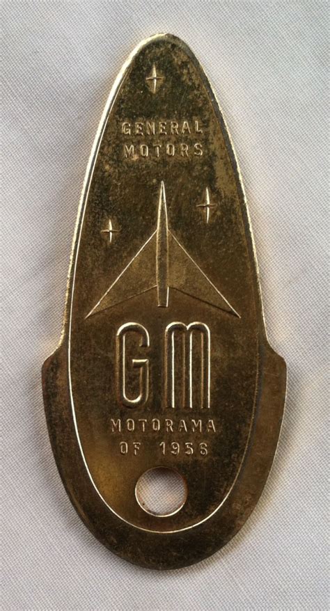 Vintage 1956 Gm General Motors Motorama Key Fob Olds Rocket Logo