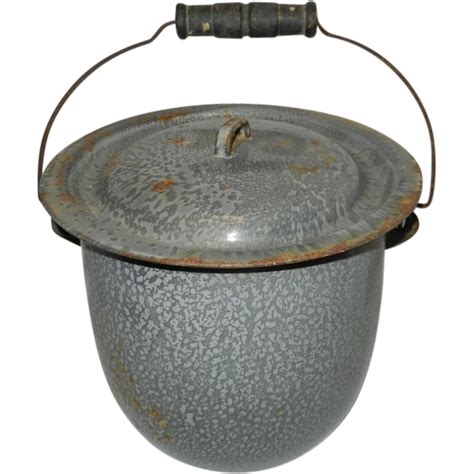 A better way to shop ebay! Vintage covered Granite Ware Slop Jar or Chamber Pot : My ...