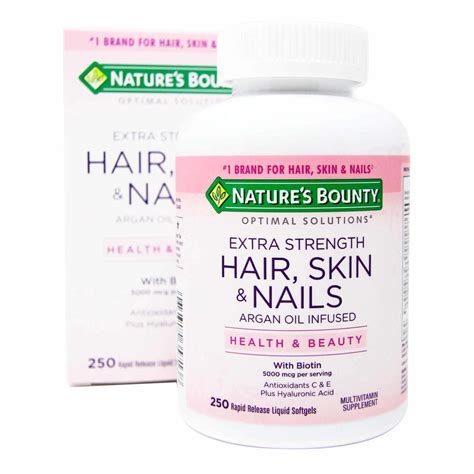 Natures Bounty Hair Skin And Nails 250 Softgels