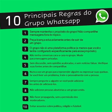 Regras De Grupo De Whatsapp Smart Planilhas