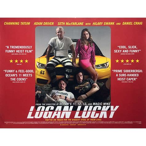 Channing tatum, adam driver, farrah mackenzie and others. LOGAN LUCKY Movie Poster 30x40 in.