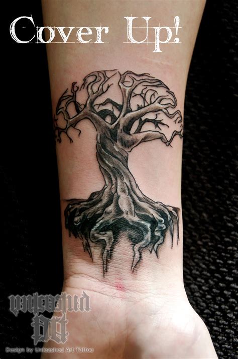World Tree Cover Up Tattoo By Unleashedarttattoo On Deviantart