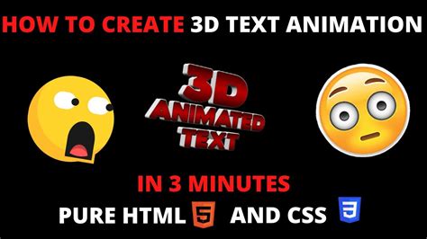 how to create 3d animation text in 3 minutes youtube