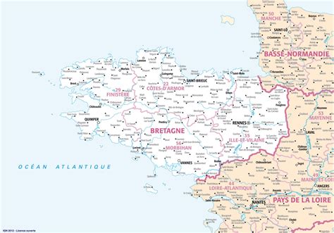 Carte Region Bretagne Plans Et Cartes De La Région Bretagne