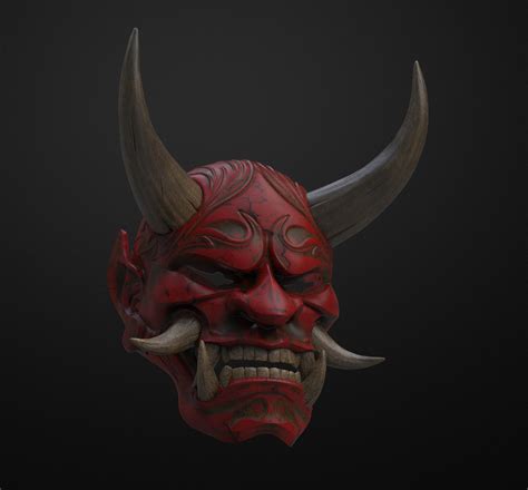 Japanese Hannya Mask Oni Demon Mask Samurai Mask 3d Print Etsy Australia