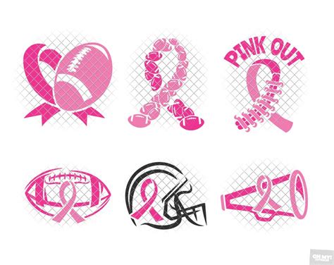 Breast Cancer Football Svg And Sublimation Designs In Svgdxfepspng