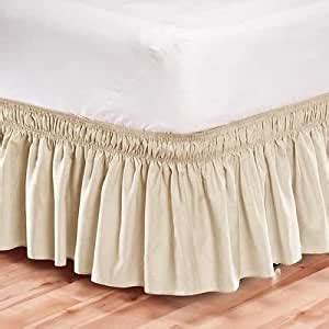 However, the manufacturers of dust ruffles have come up with a solution and that resulted in the adjustable skirt. Amazon.com: Elastic Bed Skirt Dust Ruffle Easy Fit ...