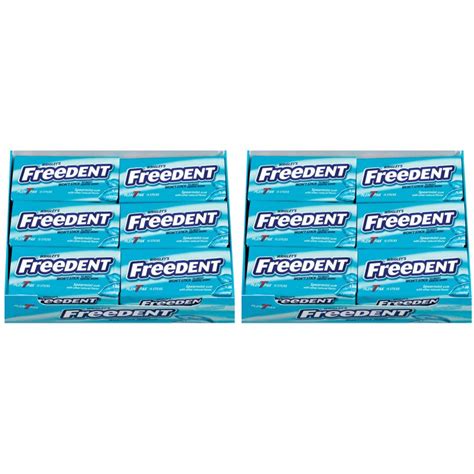 Freedent Spearmint Chewing Gum Great Tasting 15pcs Ea Pack 24 Pack