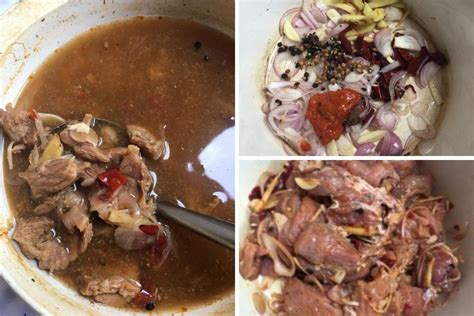 2 inci lengkuas, potong dan ketuk. Masak Daging Singgang Kelantan Macam Dekat Kedai