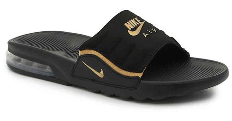 Nike Synthetic Air Max Camden Slide Sandal In Blackgold Metallic
