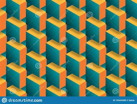 Abstract Technology Background With Colorful 3d Geometric Shapes Stock