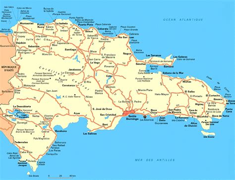 Republique Dominicaine Dominican Republic Map Puerto Plata Saona Island