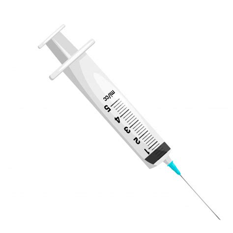 Free shipping for many items! Premium Vector | Syringe on white background. isolate ...