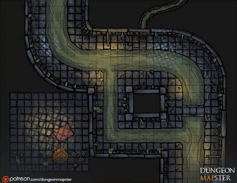 The Smugglers Sewers Free Gridded Version Dungeon Mapster On