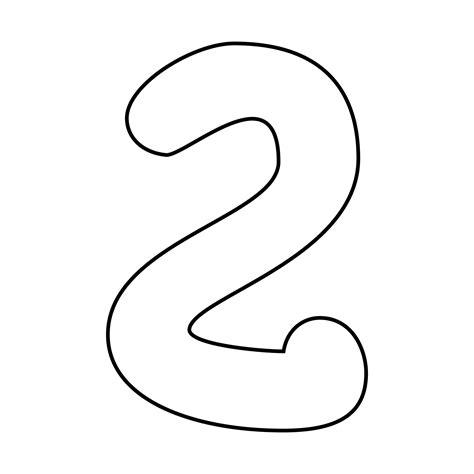 7 Best Images Of Printable Number 2 Free Printable Numbers 0 9 Large