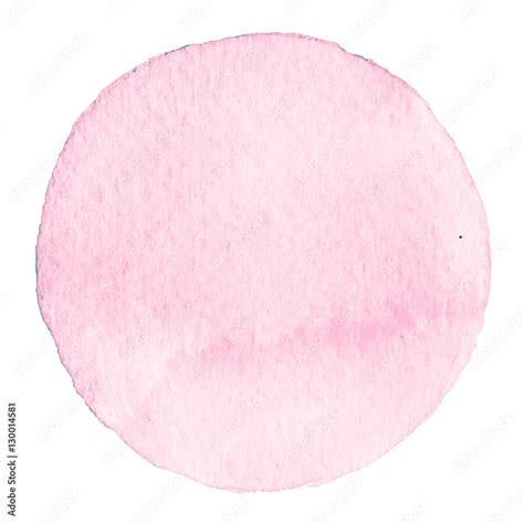 Pink Watercolor Circle Stain With Paper Texture Design Element