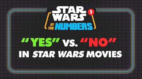 Star Wars By The Numbers How Many Times Is Yes And No Said In