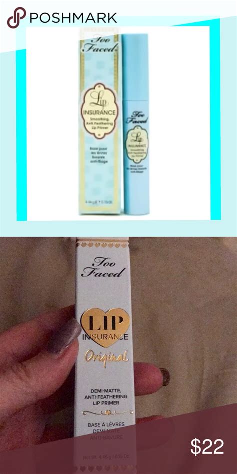 In addition to the relatively deep discount, too faced sent along three sample size products: Too Faced Lip Insurance ORIGINAL PRIMER. NEW NEW IN BOX Lip Insurance perfectly preps your pout ...