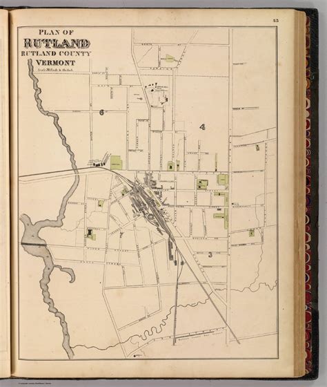 Plan Of Rutland Rutland County Vermont David Rumsey Historical Map