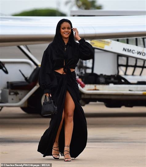 Rihanna Oozes Glamour In A Plunging Satin Blouse Rihanna Show